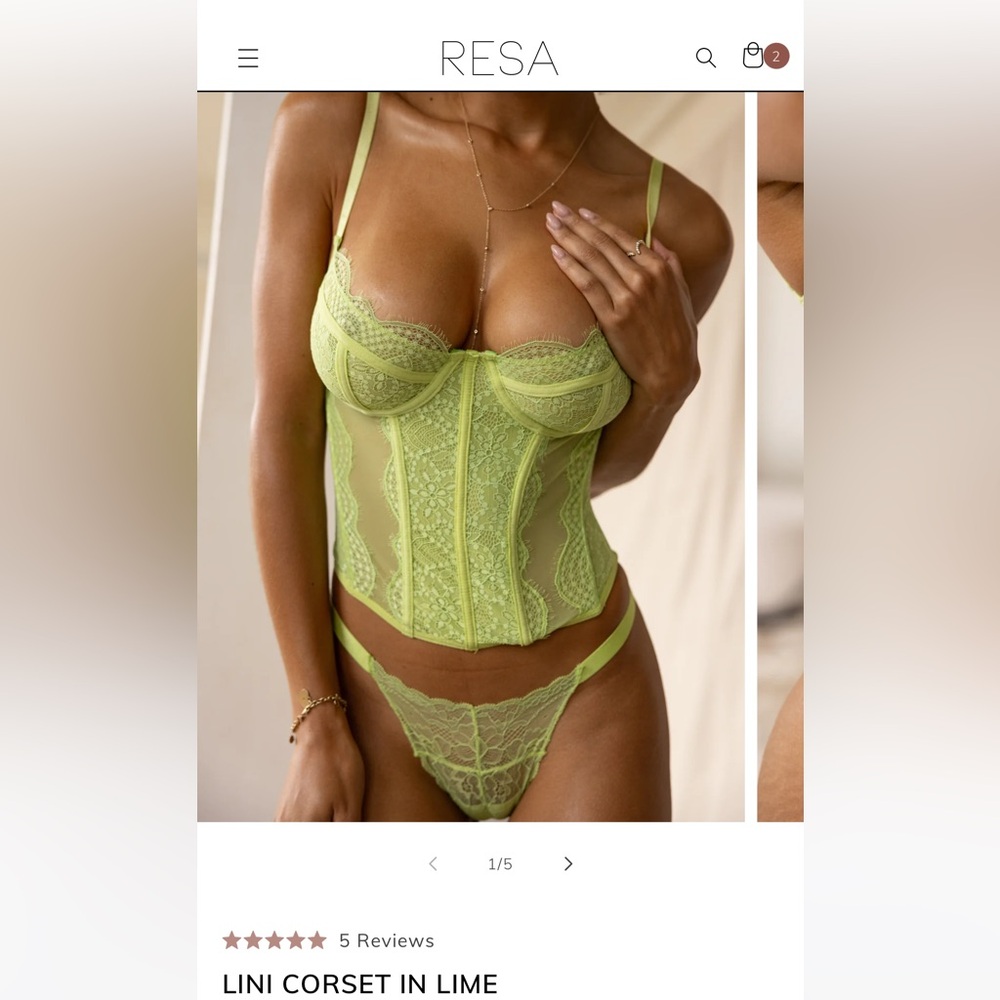 NWT Resa Corset Top